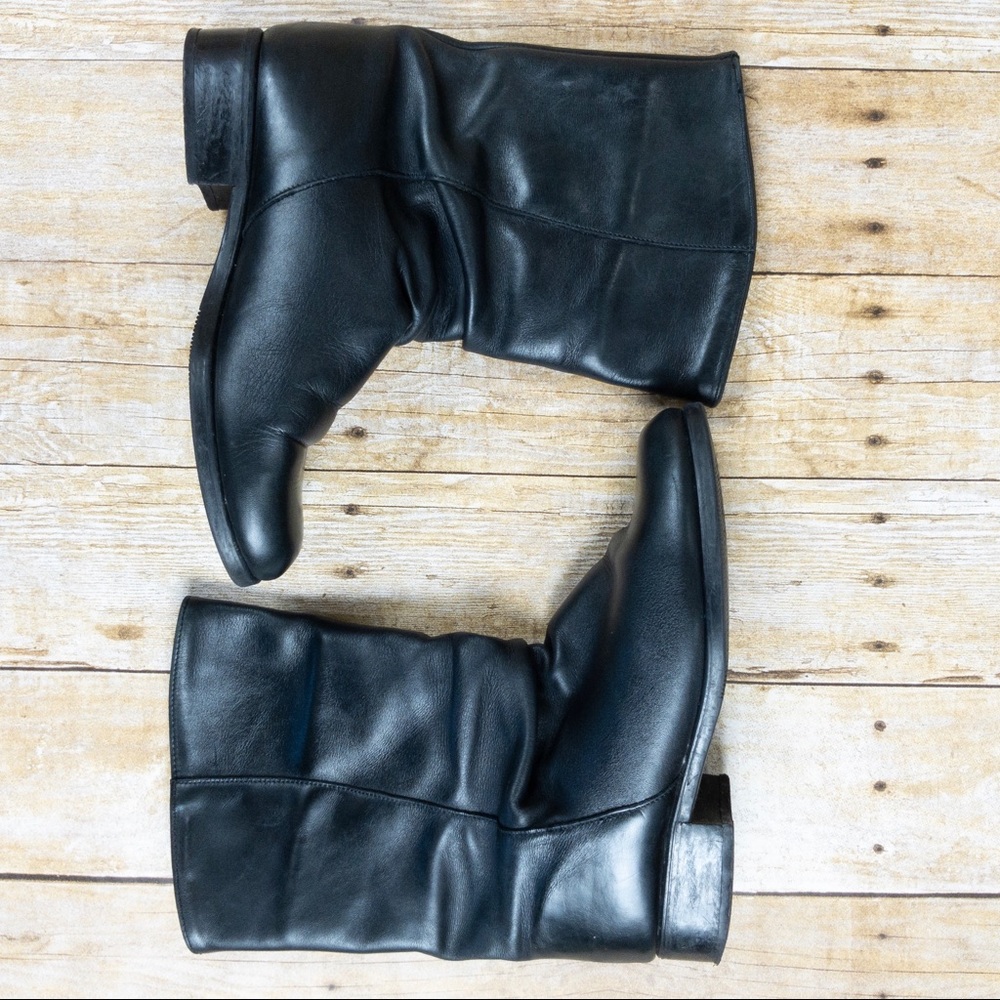 Santana Canada Boots Mid Calf Leather Black  8.5 - Picture 2 of 7